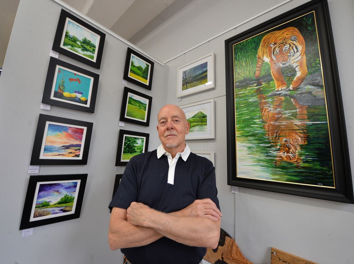 Stephen Law in his gallery at Maws Craft Centre, Jackfield