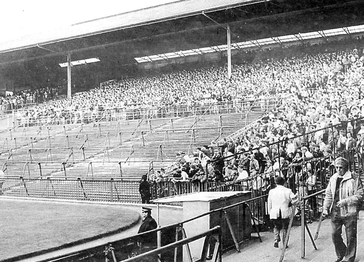 Molineux's South Bank-mid-1980s briefly sealed off because more work was needed on safety barriers