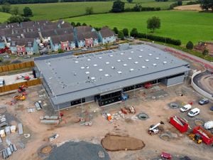 Construction work at the new Sainsbury's store in Ludlow earlier this year