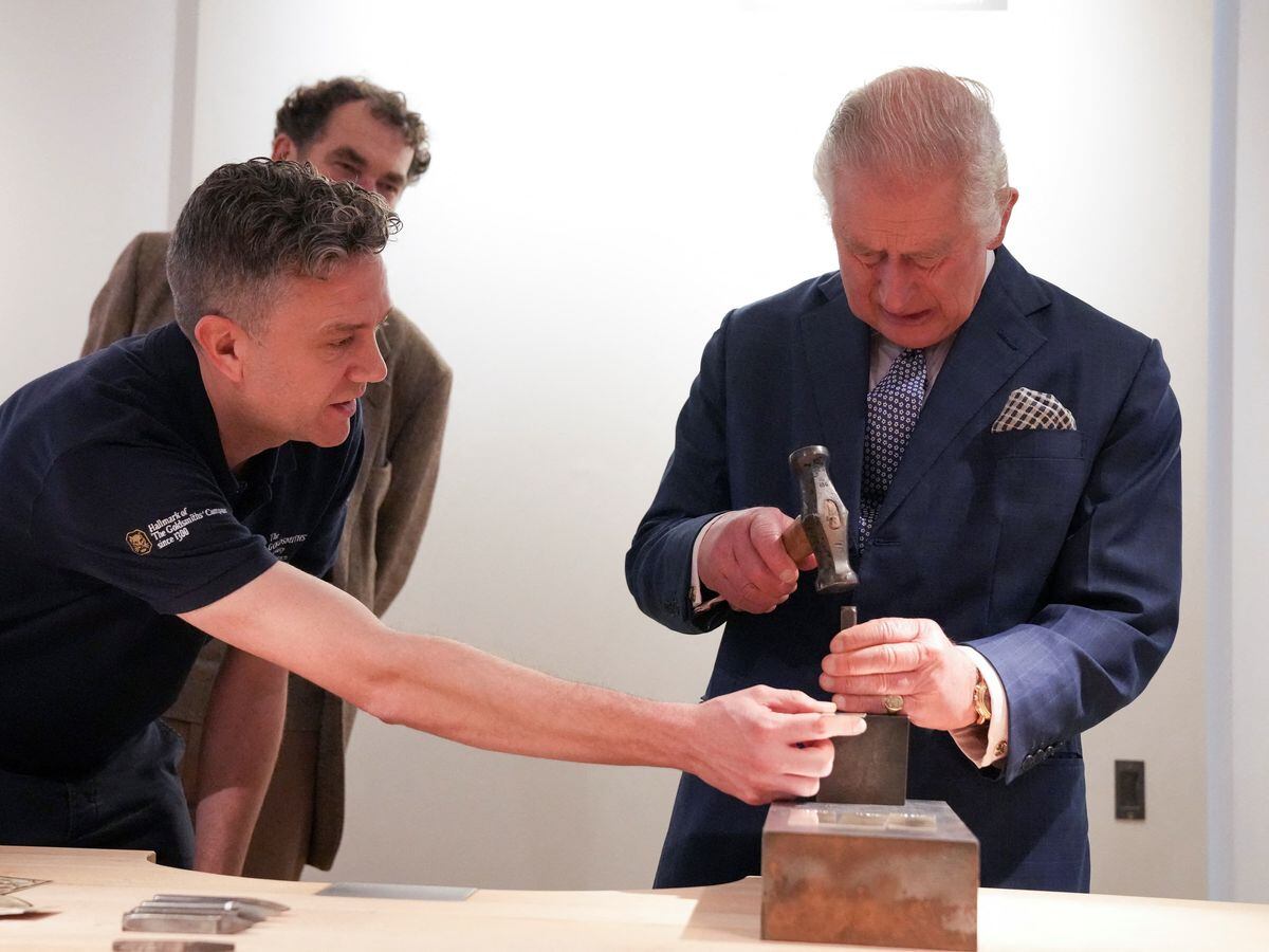 Charles, right, during a visit to The Goldsmithsâ Centre in London