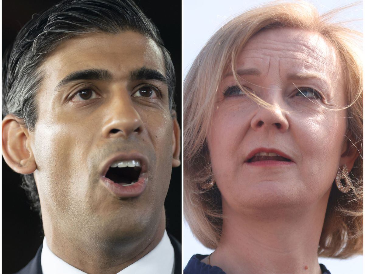 Tory leadership contenders Rishi Sunak and Liz Truss (PA)