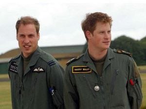 Prince William and Prince Harry at RAF Shawbury