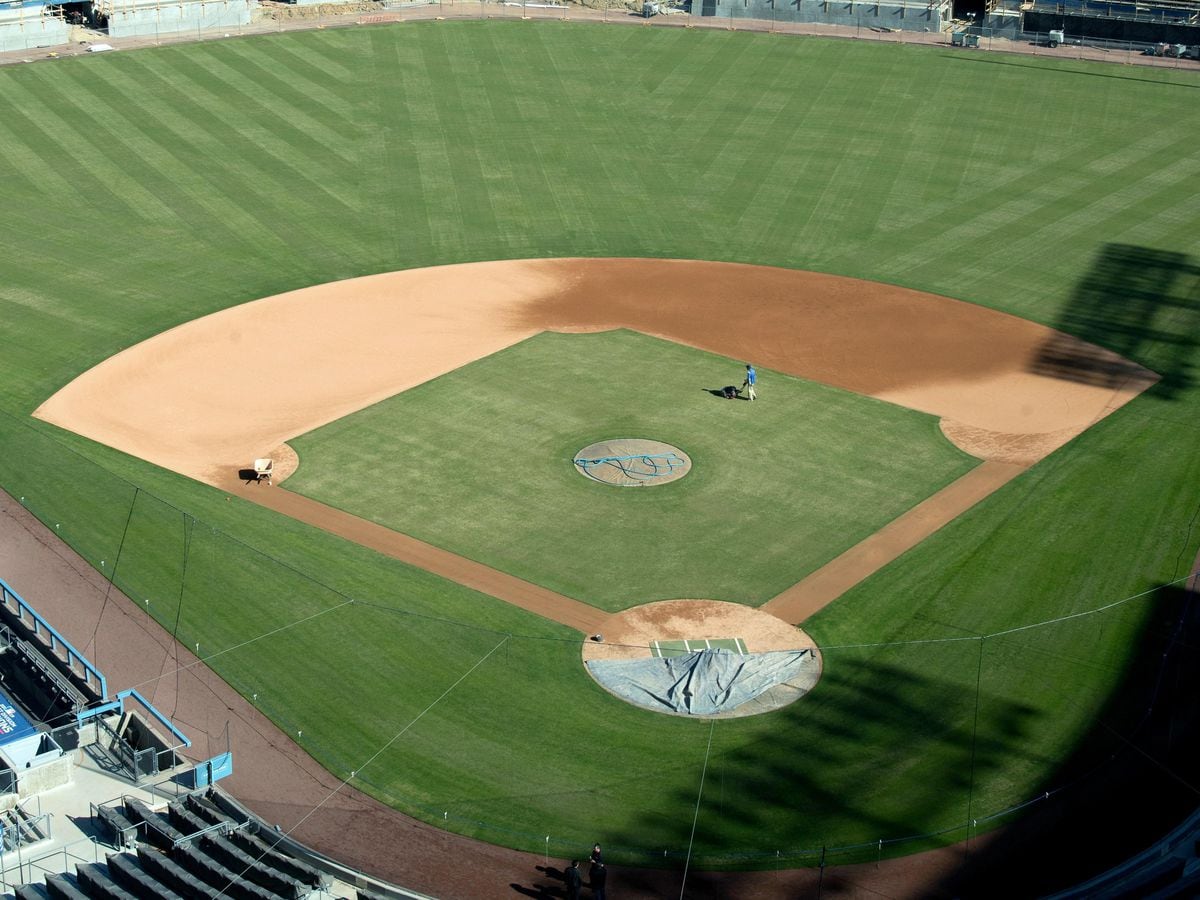 A baseball stadium