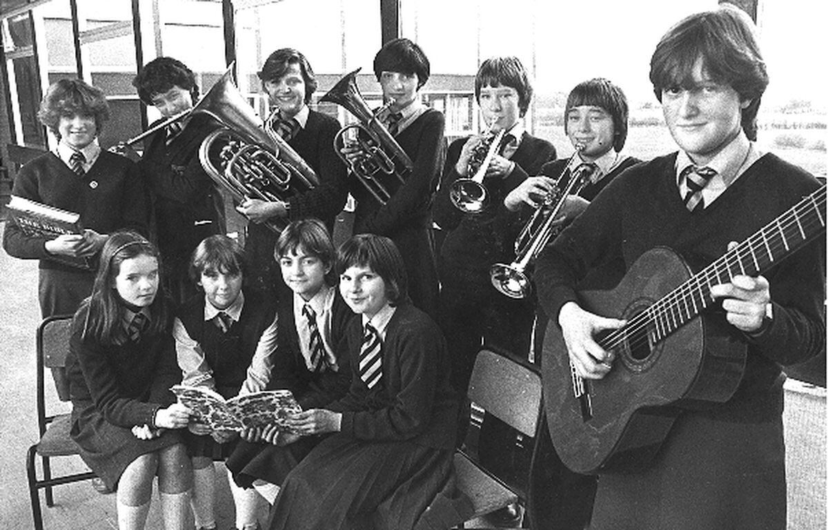 It's just before Christmas in 1982 and these pupils at Charlton School, Wellington, are busy rehearsing for their end of term concert. Pictured on the back row, from the left are: Debbie Thomas, of Wellington, Rosemary Thomas, of Wellington, Fiona Davies, of Waters Upton, Corrinne Payne, of Tibberton, David Kibby of Admaston and Neil Wright of Wellington.On the front row are: Hazel Mulholland, of Leegomery, Kerry Oldham, of Wellington, Emma Groves, of Admaston and Julie Cole, of Leegomery. 