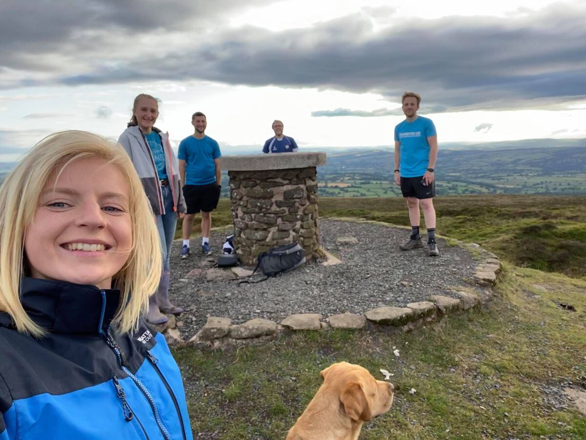 Team Type 1 took to Brown Clee Hill to start their one million step challenge