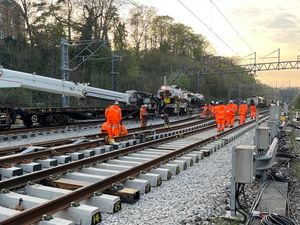New track and points being installed at Watford over Easter. Photo: Network Rail