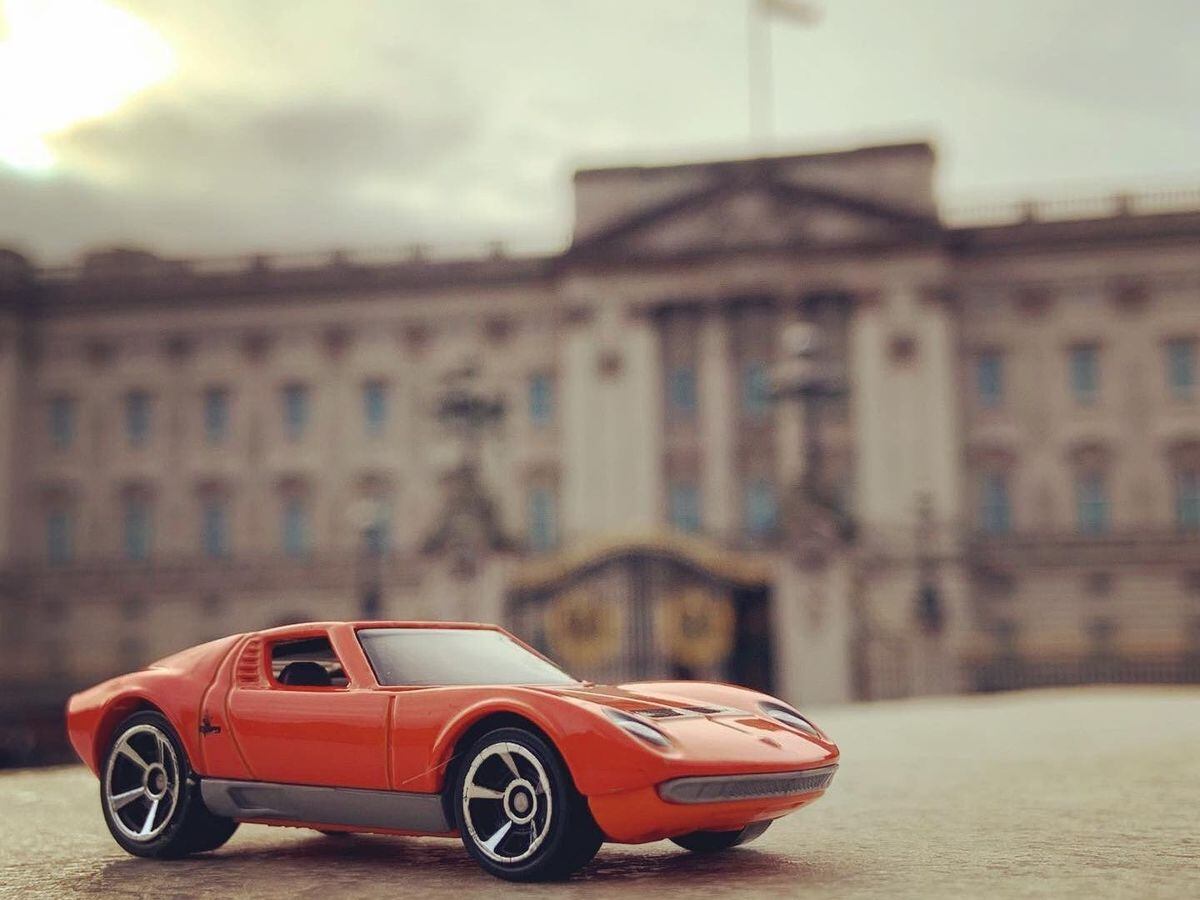 Toy car at Buckingham Palace