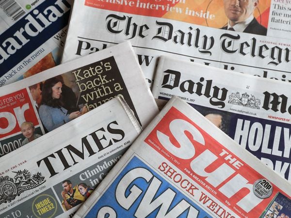 A collection of British newspapers
