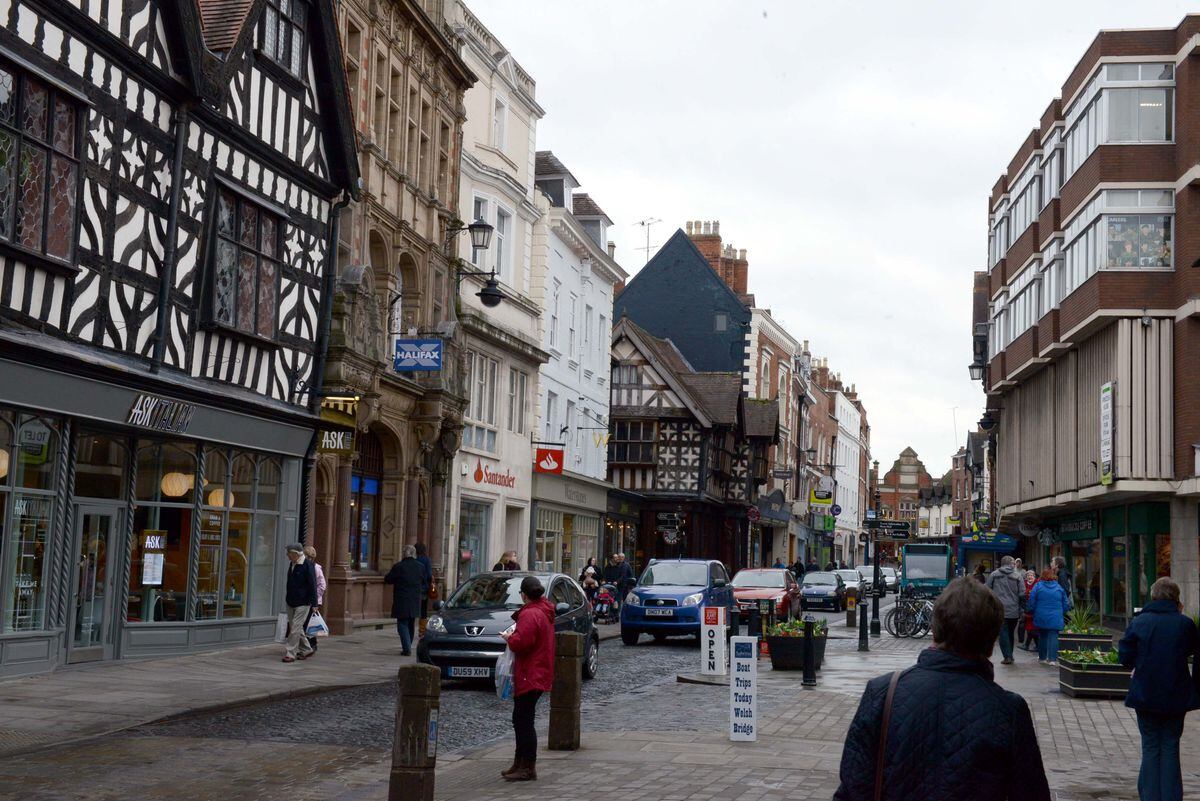 High Street in Shrewsbury
