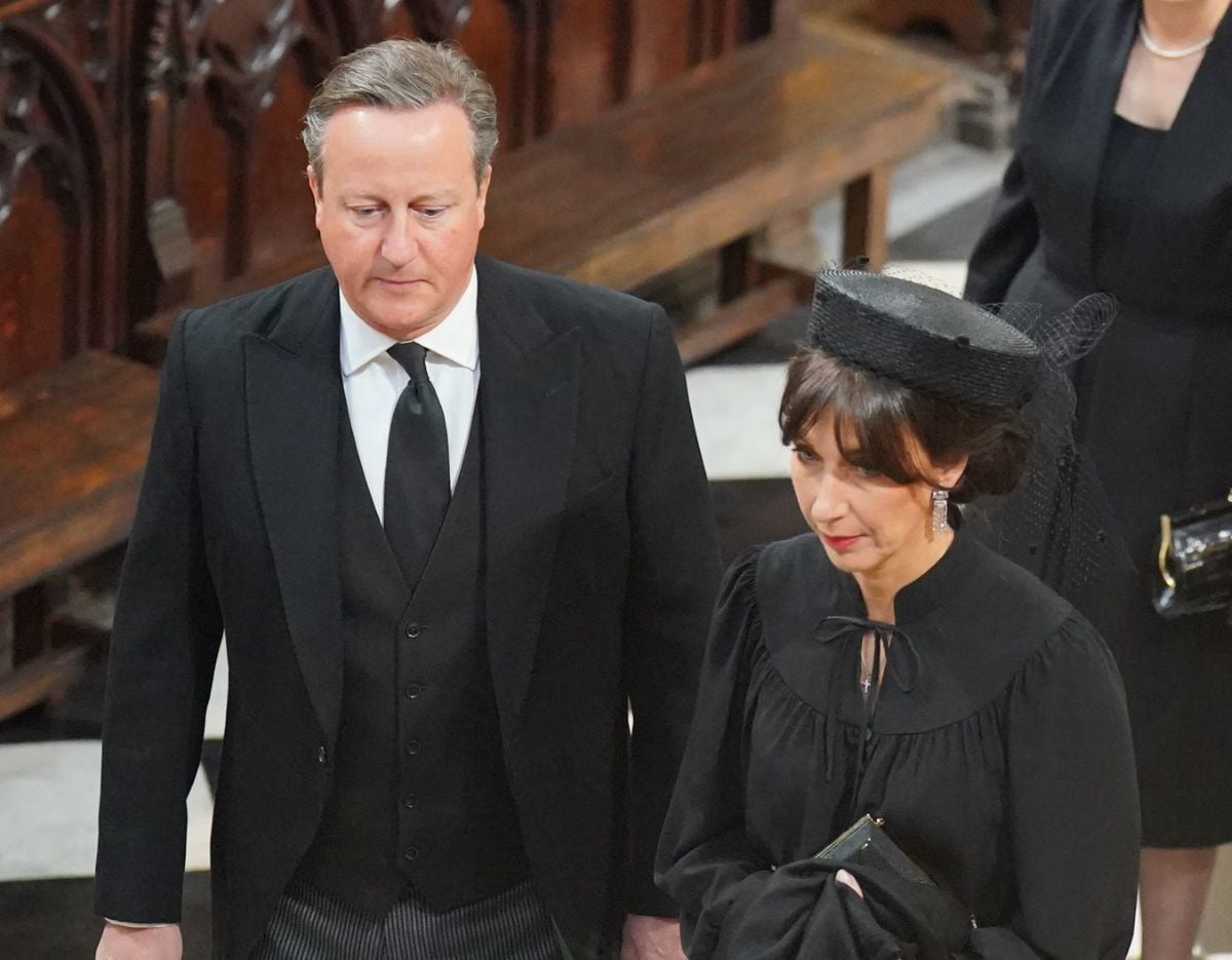 Samantha Cameron was one of six attendees to wear one of Lady Cathcart's creations