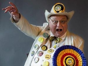 The Official Monster Raving Loony Party candidate for the North Shropshire by-election, Howling Laud Hope.