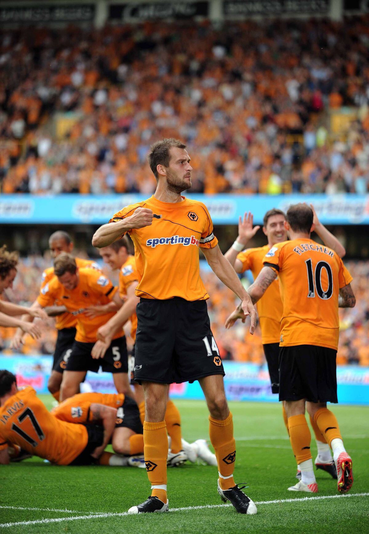 Roger Johnson playing for Wolves