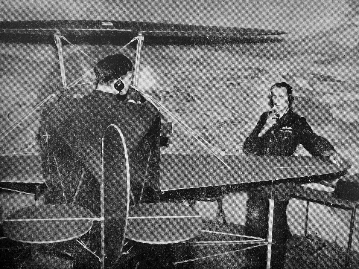 The trainer was an early form of flight simulator.