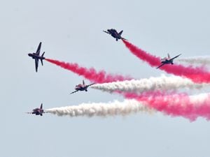 The Red Arrows at RAF Cosford Air Show