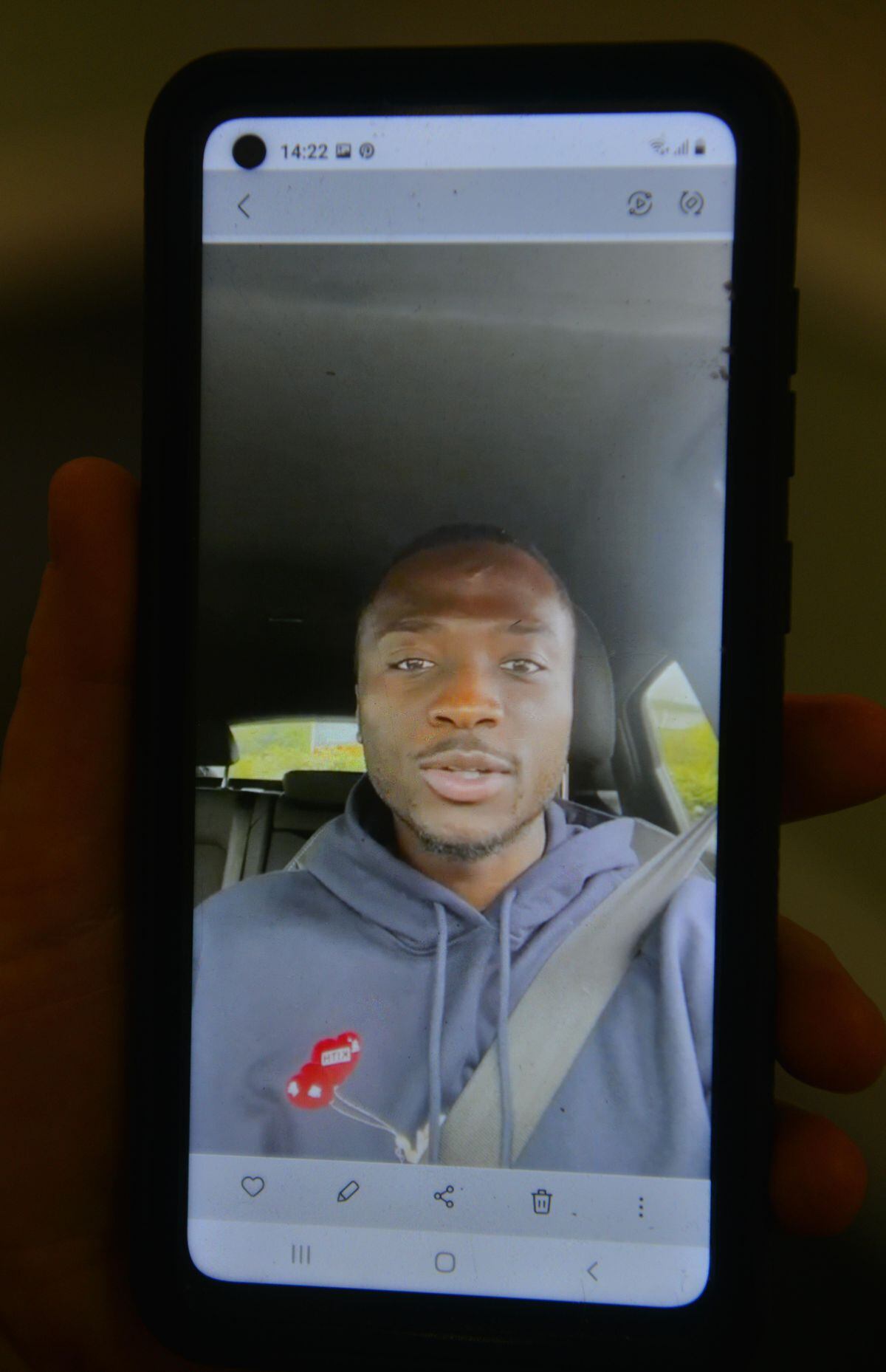 Lawrence had a video birthday message from Shrewsbury Town forward Daniel Udoh 