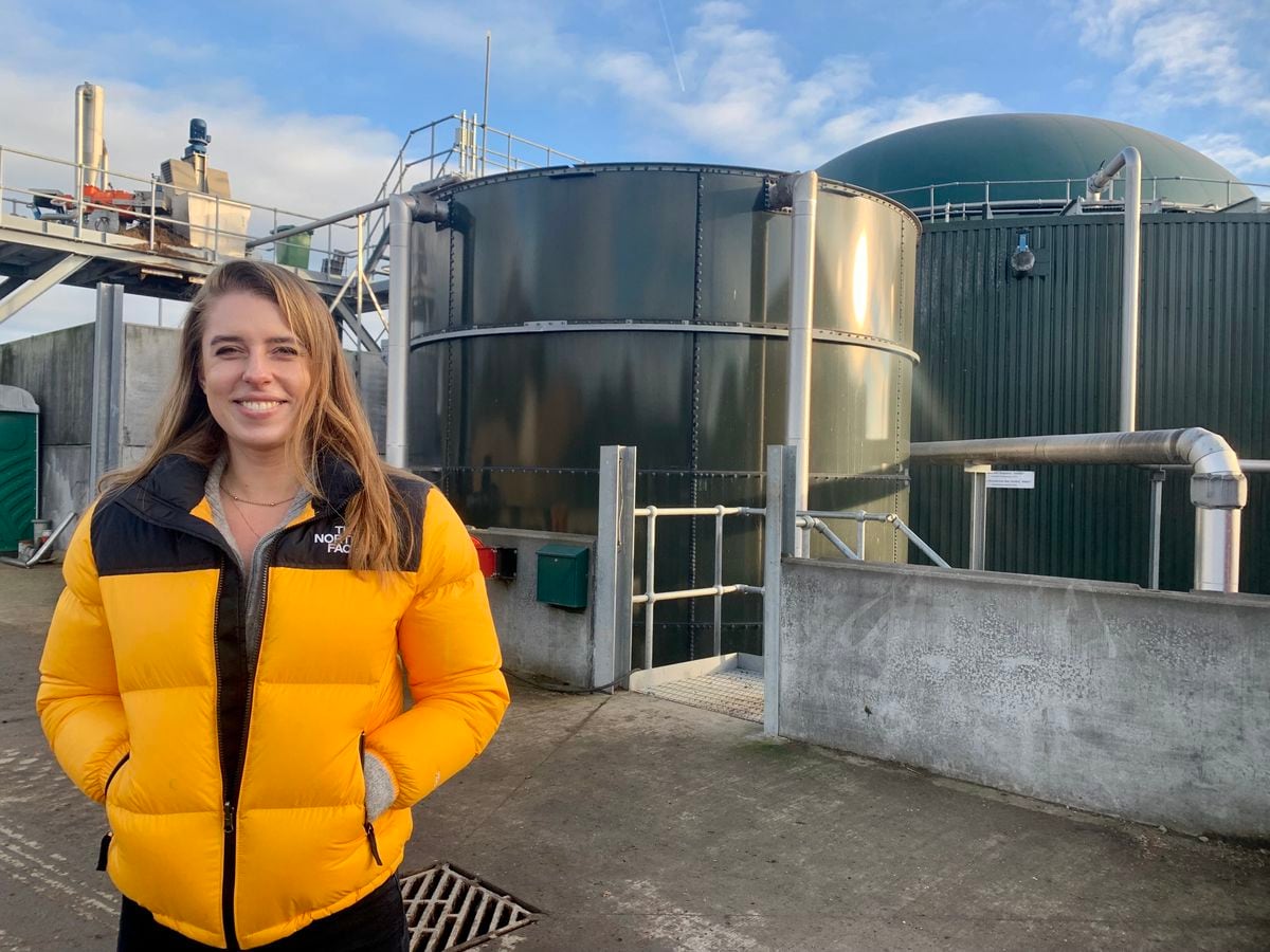 Kristina Rabecaite visiting clients at the Bagley Biogas AD plant 