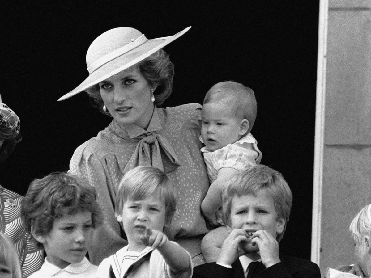 The Princess of Wales holds baby Harry