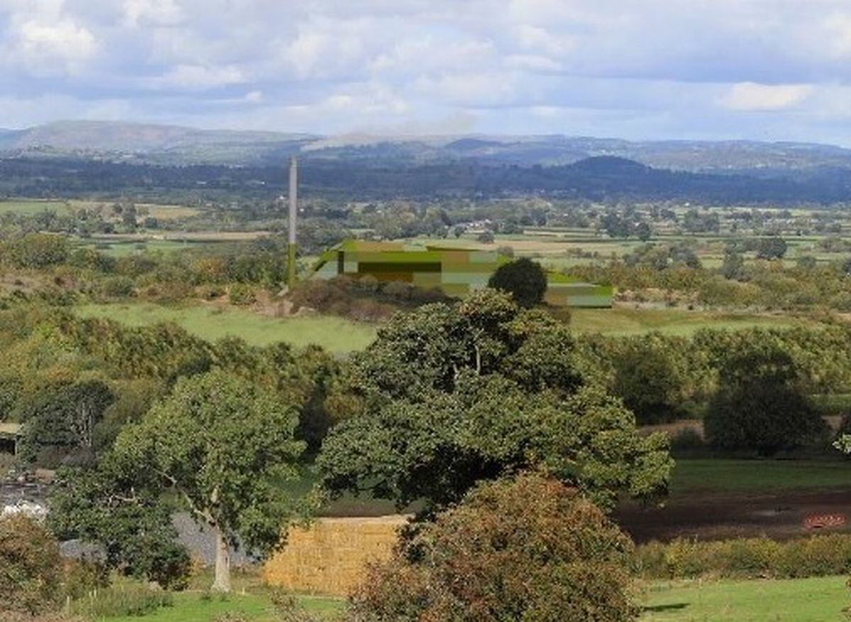 How the facility could look as part of the Severn valley landscape near Welshpool