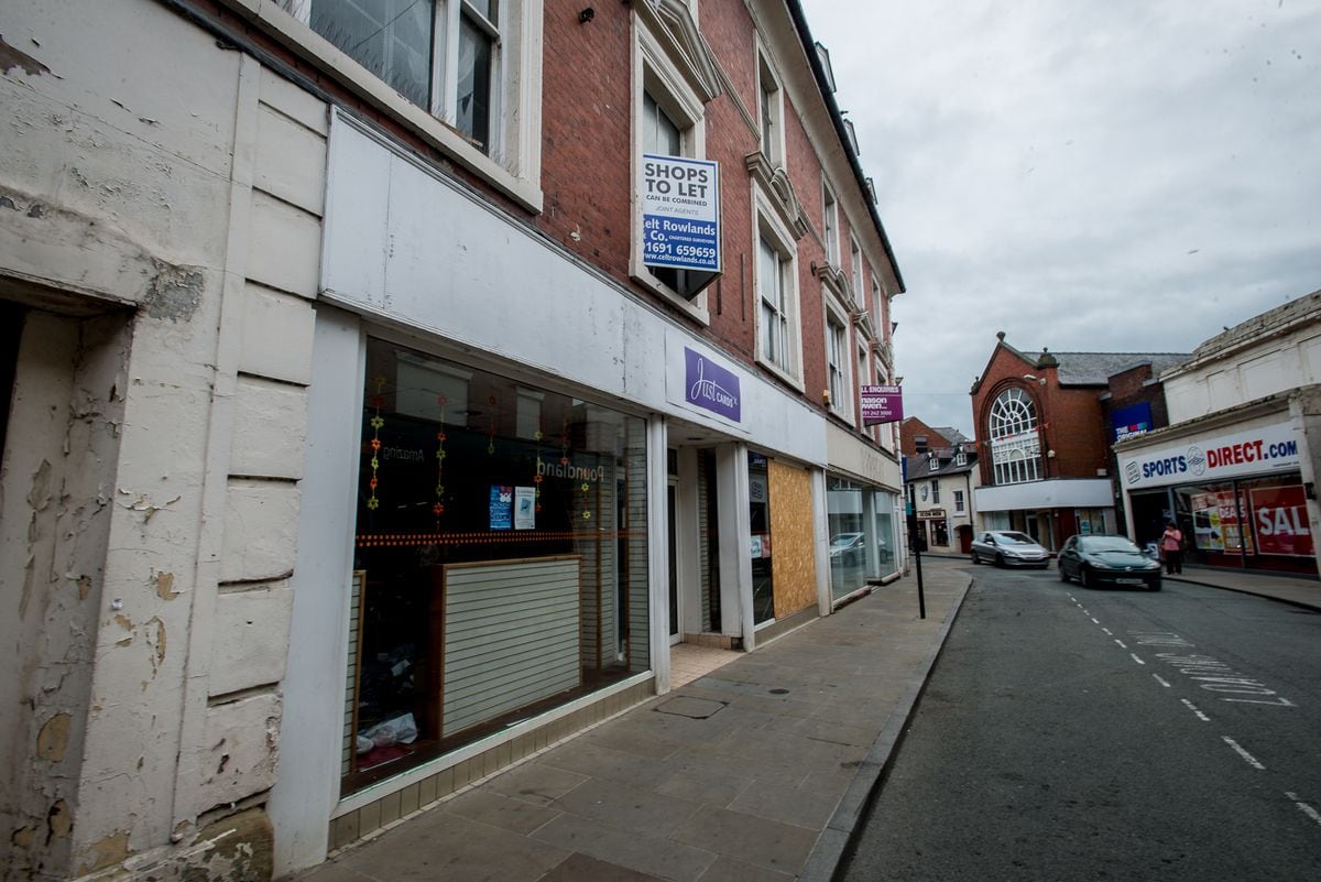 Oswestry's Cross Street has had empty shops for many years