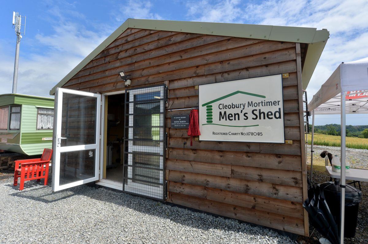 Cleobury Mortimer at the opening of the Mens Shed
