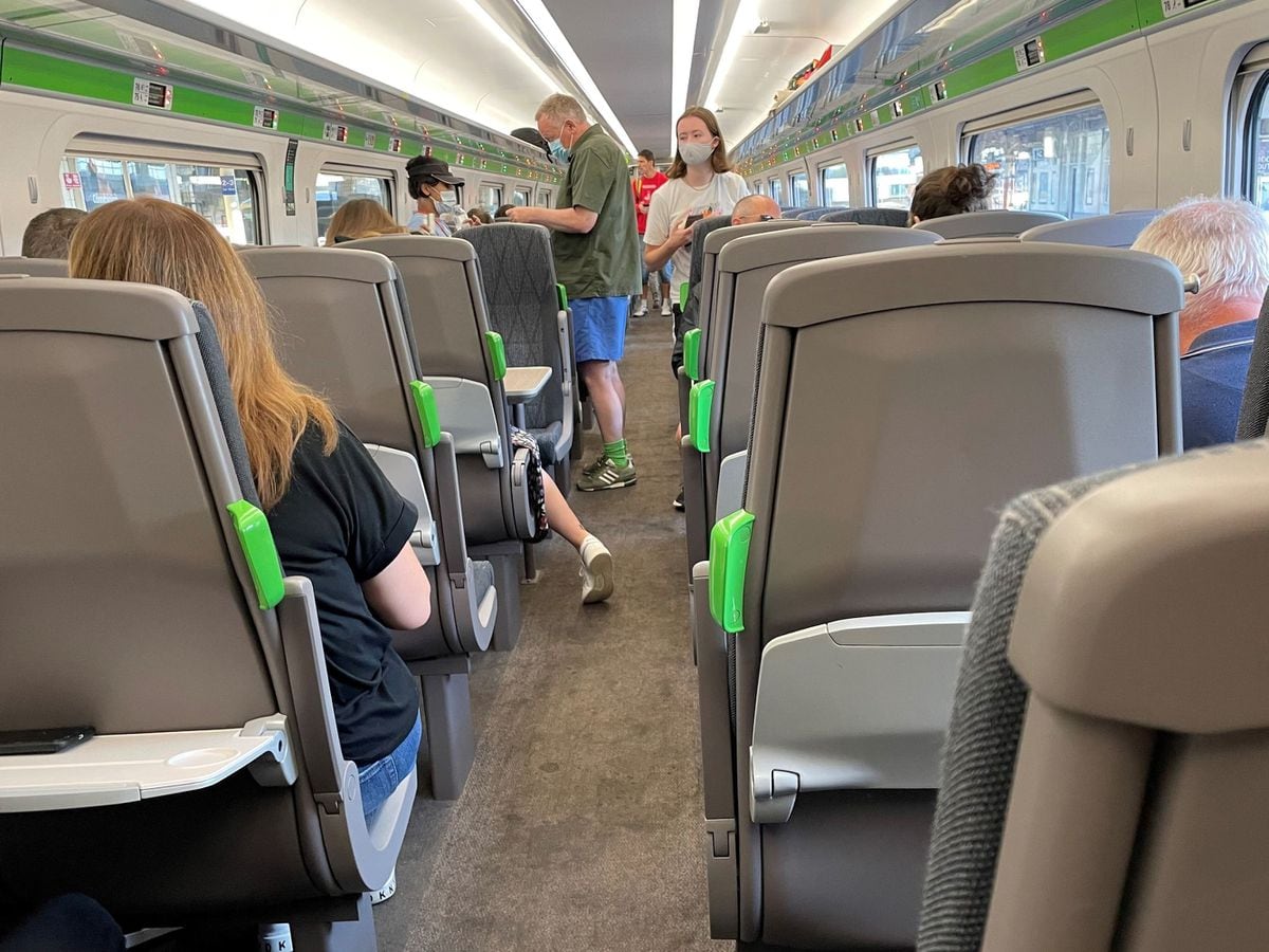 Passengers on a train