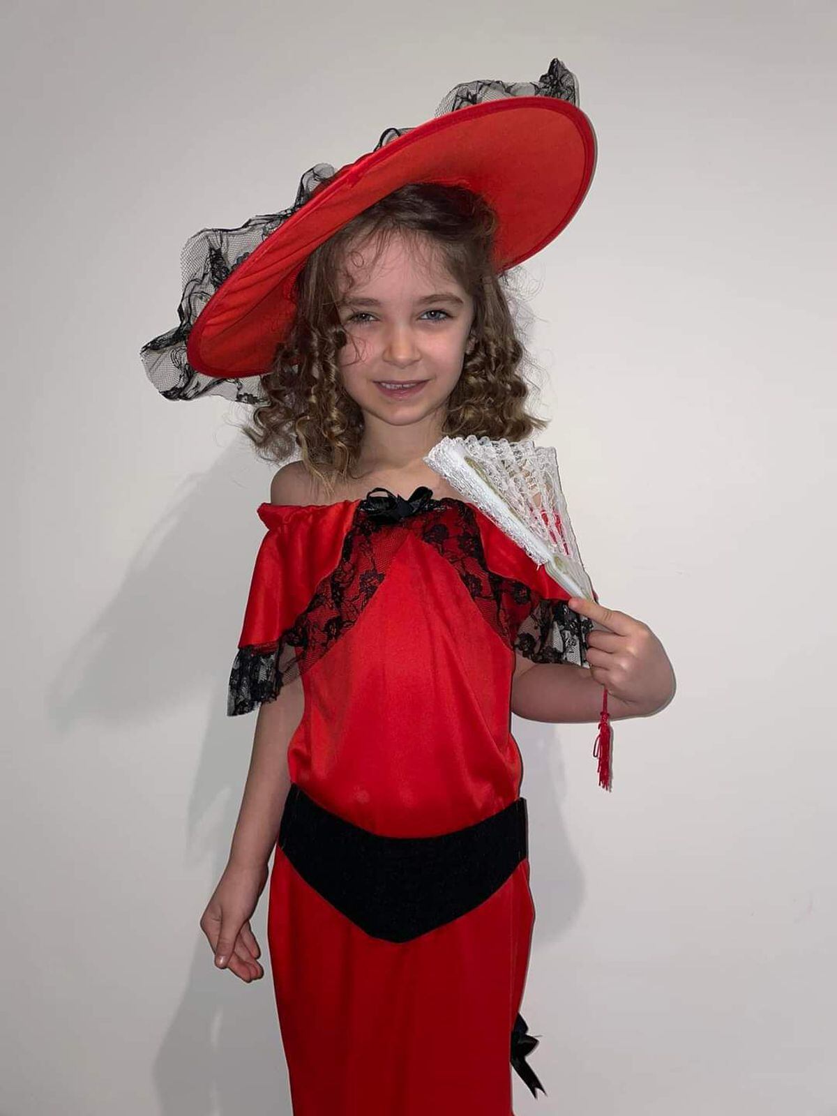 Jessica Lily dressed as Scarlett Ohara from Gone With The Wind