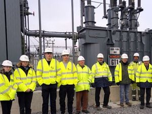 To mark the substation being completed, a site visit and engineering presentation was held with representatives of North Shropshire local authorities and a group of STEM students from Thomas Adams Sixth Form College, Wem