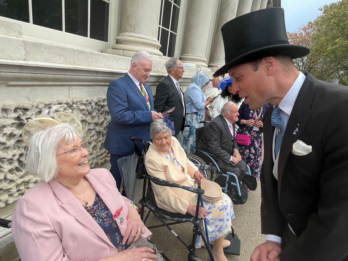 The Prince of Wales chats to Pauline Dee 