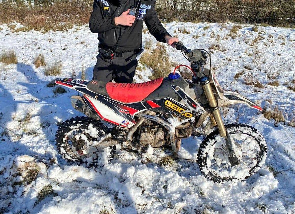 The bike was seized after being driven around Ketley and Overdale. Photo: West Mercia Police.