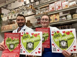 Promoting the Valentine’s competition are Tony Nicholls and Gemma Heeks of Anthony’s of Wellington