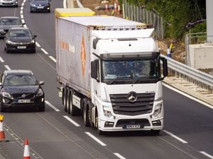 HGV lorry on the M4 motorway