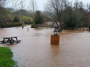 Flooding at Clun