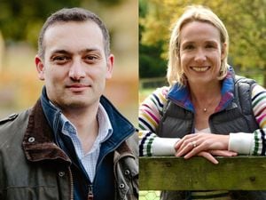 North Shropshire by-election candidates Dr Neil Shastri-Hughes, Conservative, and Helen Morgan, Liberal Democrat