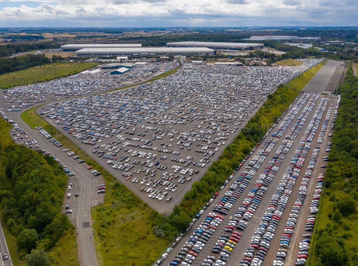 Cars put into storage due to pandemic