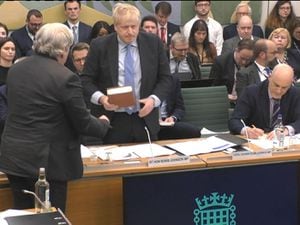 Boris Johnson ahead of his evidence to the Privileges Committee