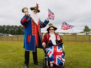 Shrewsbury Town Crier Martin Wood and wife Sue Wood are happily preparing for the Queen's Jubilee