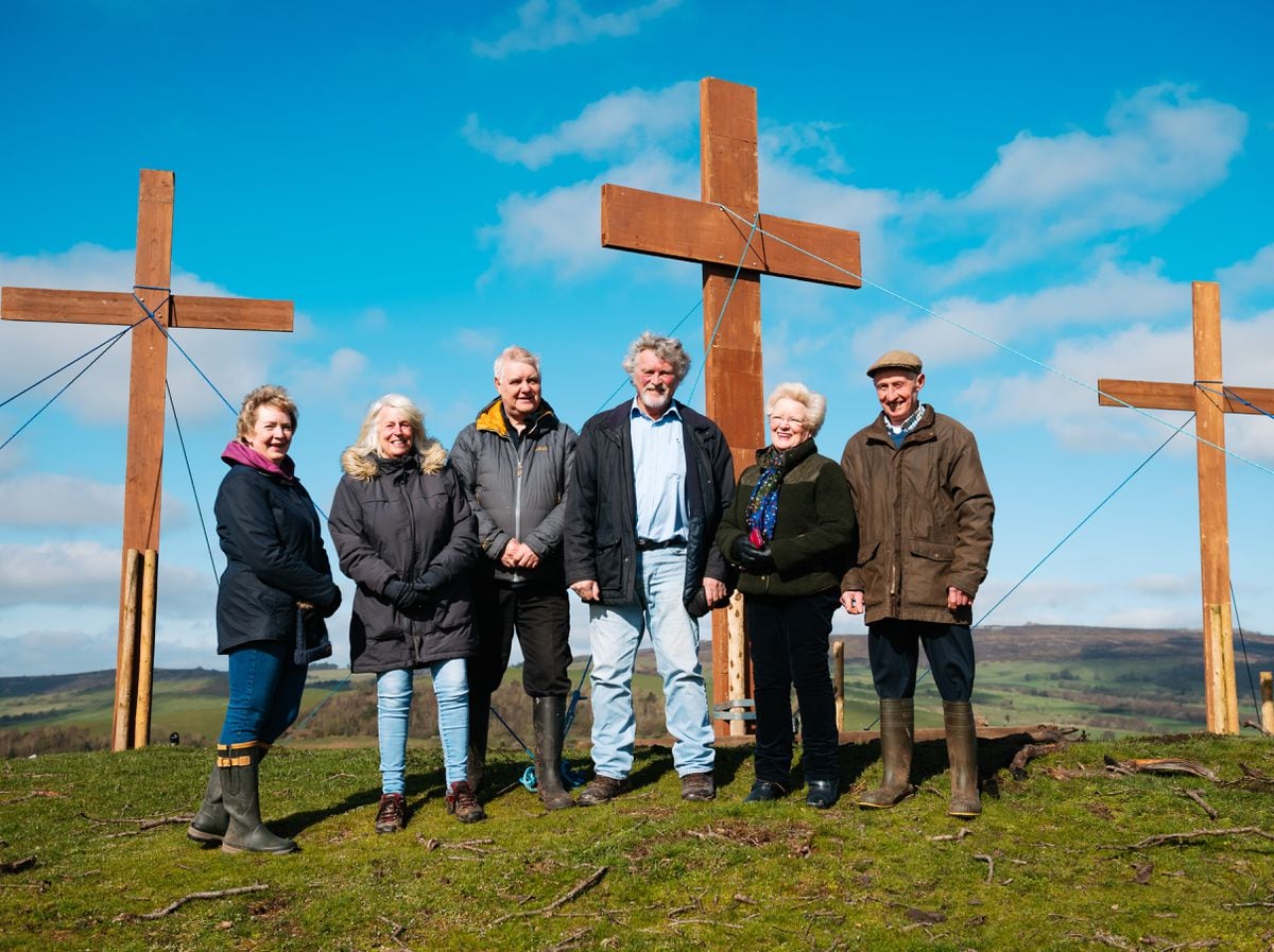 Easter crosses set to take their prominent position in rural Shropshire again this year 