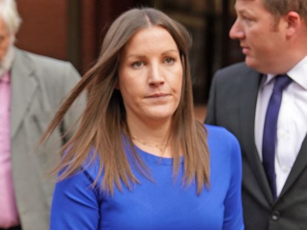 Pc Mary Ellen Bettley-Smith leaves Birmingham Crown Court after she was acquitted on the charges of assaulting footballer Dalian Atkinson before his death in August 2016
