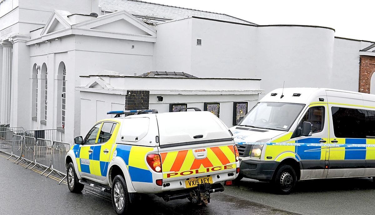 Police outside the Buttermarket in the wake of the New Year's Day stabbings