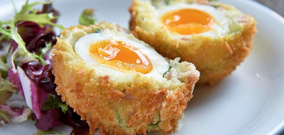 Cooked to perfection – ‑Scotch egg featured a cheese and bacon filling