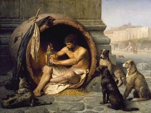 Diogenes lived in a clay tub