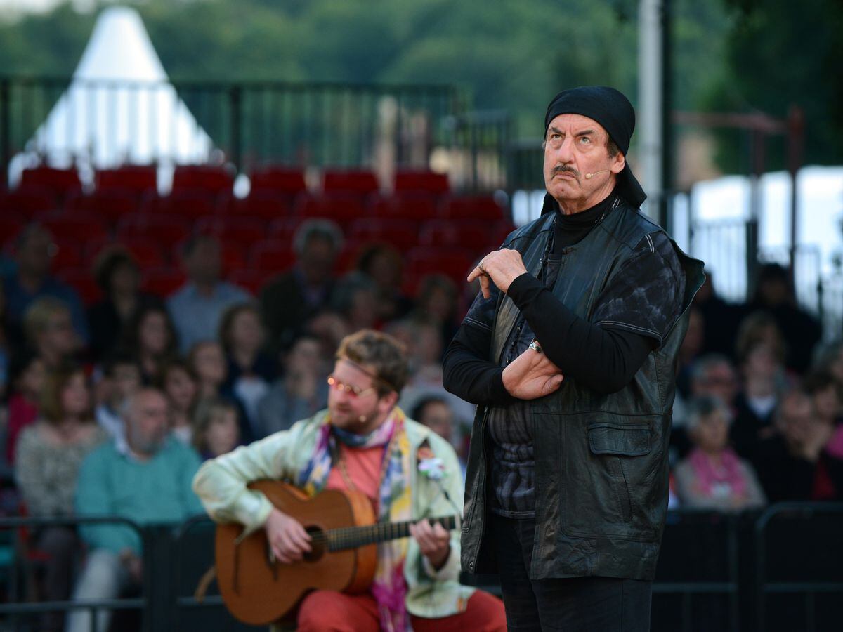 Actor John Challis plays the part of Jacques in' As you Like it' at the Ludlow Shakespeare Festival. Picture by Sam Bagnall.