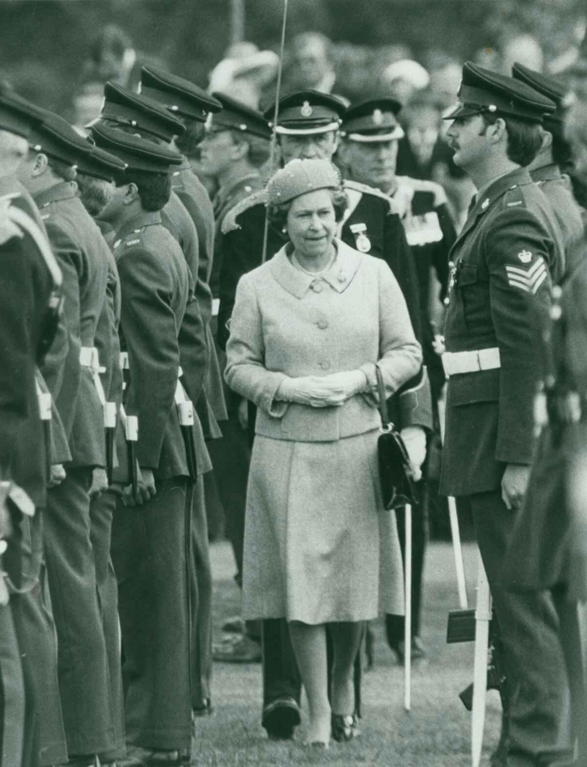 The Queen at Shugborough Hall in 1980