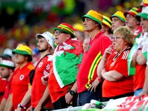 Wales fans in the stands during the World Cup in Qatar