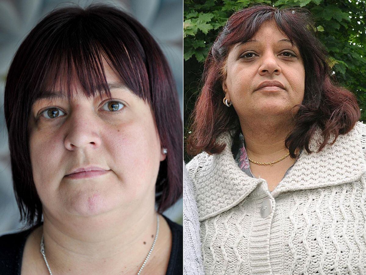 Tracy Felstead, left , from Telford, is seeking to have her conviction overturned, along with Rubbina Shaheen, right, from Worthen, near Shrewsbury