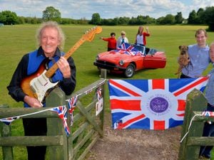 Trysull is gearing up for a weekend of Jubilee Celebrations – Kenny Craig will be on hand with his guitar, while Cllr Mike Kelly, Mike Smith and dog Jess, Jo Johns, Sandy Crouch and Sue Cotterell, are all looking forward to the events.