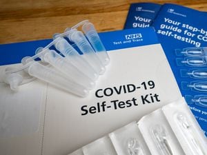 Covid-19 home test kit from NHS national health self testing diagnosis with swabs instructions for self isolation