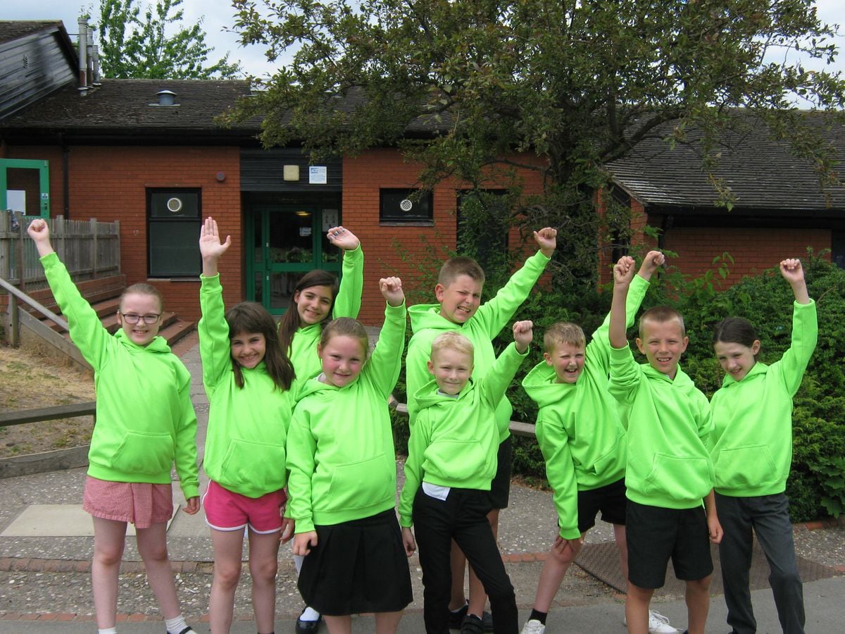 Pupils from Millbrook Primary celebrate after their school’s inspection