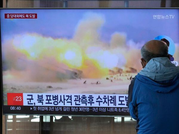 A TV report of a North Korea military exercise in October