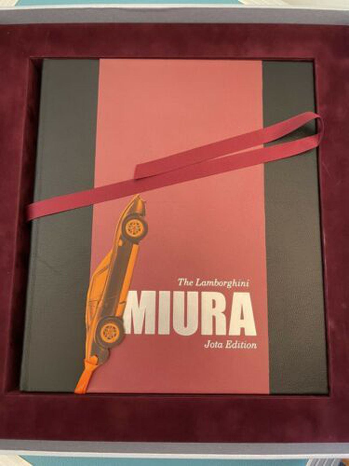 The Lamborghini Miura book, Jota edition. Photo: ebay / henrygregory90